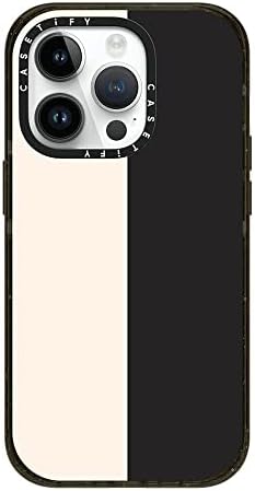 Casetify Impact iPhone 14 Pro Caso [4x GRAVO MILITAR Testado / Proteção de Drop Drop de 8,2 pés] - Branco / Preto Colorblock