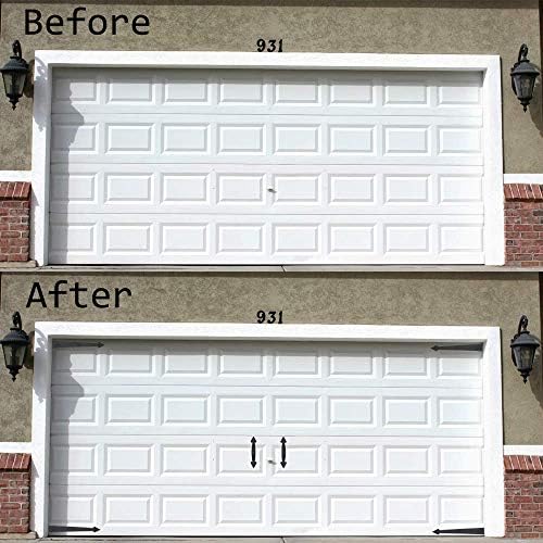 Kit de hardware de porta de carro magnético da porta decorativa de Winsoon, 1 conjunto de dobradiças e alças de garagem da casa, ímãs fortes, decoração de apelo ao meio -fio, preto