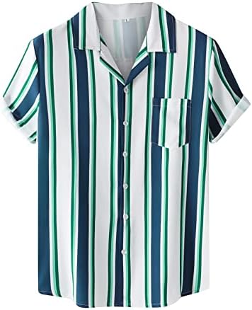 Muscle Shirt Summer mass fino colarinho de lapela pendurada camisa de algodão gradiente tingido camisa de manga curta para