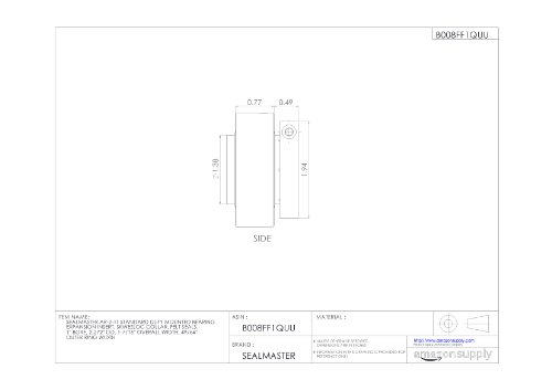 Sealmaster AR-2-1T Padrão Montado com o rolamento Montado Inserção de expansão, colarinho skwezloc, focas de feltro, 1 furo, 2,272