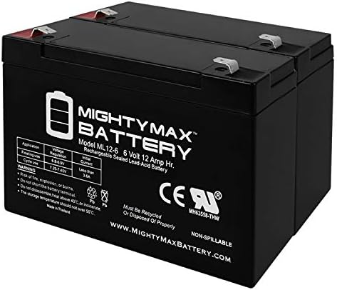 6V 12AH F2 Bateria compatível para backups da APC 900, pacote BK900-2