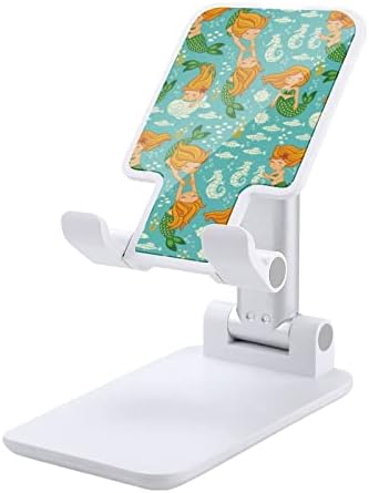 Mundial subaquático Mermaid engraçado dobrar o suporte de telefone celular portátil Acessórios de mesa de suporte ajustável