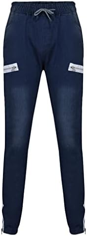Calças de lápis de jeans masculina da XXBR, Fitness Work Business Business Business Troushers Skinny Stretch Slim Fit