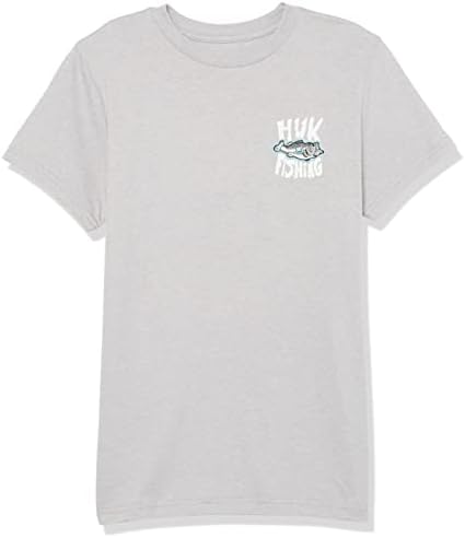 Tee de tripulação de crianças huk | T-shirt de pesca juvenil