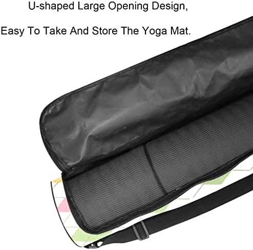 Light Diamond Lattice Yoga Mat Bacs de ioga de ioga Full-Zip para homens, Exercício de ioga transportadora com cinta ajustável