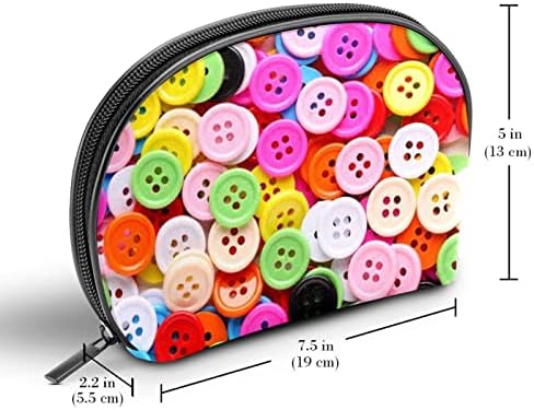 Bolsa de maquiagem de tbouobt bolsa de bolsa cosmética bolsa bolsa com zíper, botões fofos coloridos