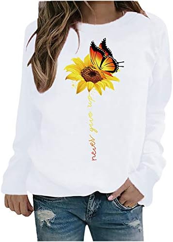 Sorto de picada de tripulante para mulheres impressão floral casual pulôver comprido suéter solto suéter fit meninas outono tops