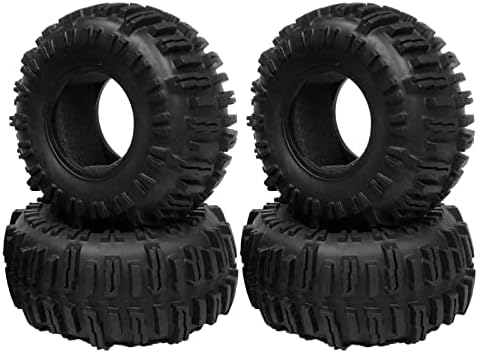 Wonfast 4pcs RC Crawler 130mm pneus de borracha de 2,2 polegadas pneus definidos com inserções de espuma para 1:10 RC Rock Crawler Car para axial SCX10 RR10 Wraith D90 Peças