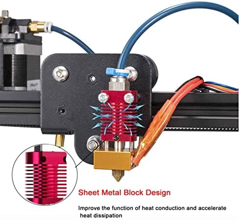 Cabeça de impressão de extrusora com conexão de rosca de 0,4 mm HOTEND ENDER 3 Extrusora 3D Acessórios para extrusores de