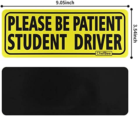 3PCS Driver de aluno Magnet de carro - Chefbee novo driver ímã para carro, placa de segurança do ímã do motorista