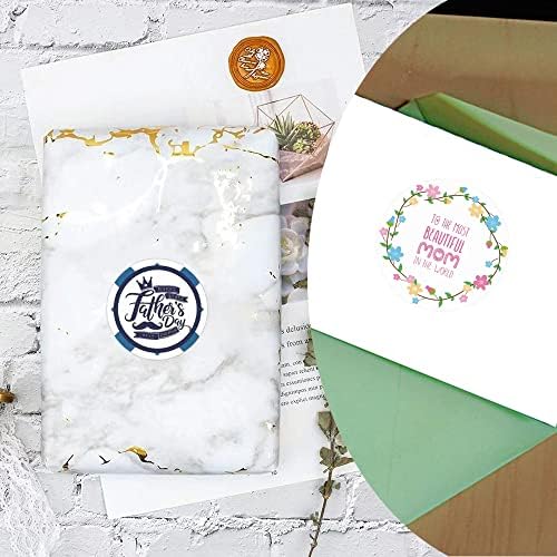 Adesivos de rótulos do Dia das Mães Feliz Dia dos Pais de Roll Roll 1000 PCs 1.5 Tag de presente floral para envelopes