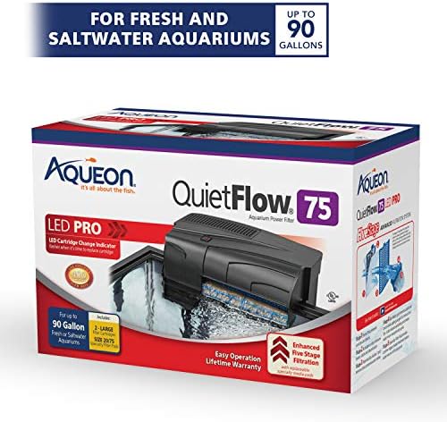 Filtro de alimentação aquário LED de Aqueon Quietflow LED, tamanho 75