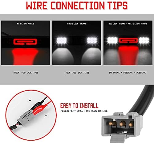 KRSCT TAIL MOLHO HIGH 3º Terceira luz do freio LED para Ford F-250 F-350 F-450 F-550 / Super Duty 1999- / Ranger 1993-2011