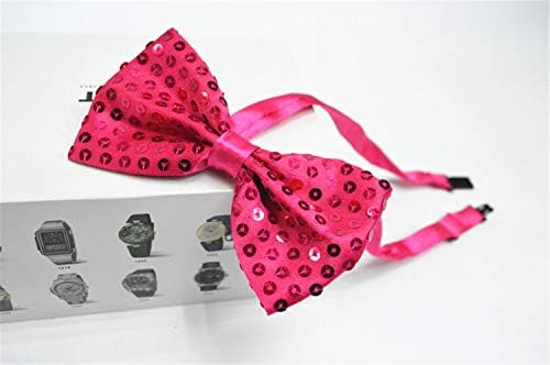 Andongnywell lantejão laço laço pré-amarrado com comprimento ajustável Coco de gravata de lanternas de lantejoulas para festa