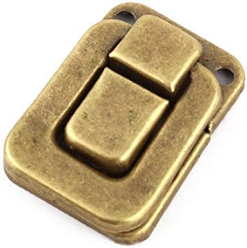 X-dree doméstico mala metal trava gancho de dobradiça caixa de alternância hasp hasp brass ton 5 pcs (hogar maleta metálica cerradur