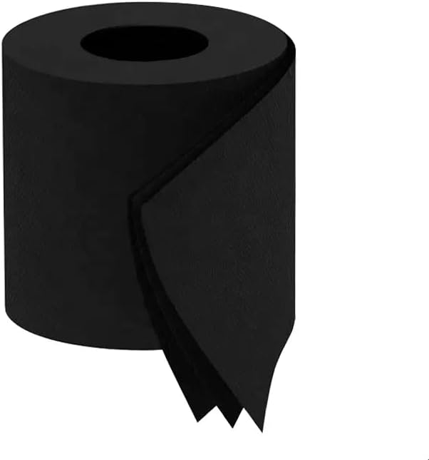 Papel higiênico preto de 2 lençolas