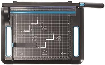 Avery A4 PG360 Precision Guillotine Paper Cutter, Black and Teal