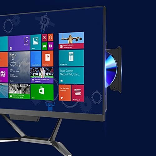 Tudo em um computador, 23.8in 1920x1080 Full HD Display Aio Desktop PC Monitor com câmera para Win10, 4 núcleo, 8g DDR4, controle