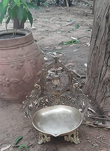 Bharat Haat Kalarambh Uruli tigela decorativa para a decoração da mesa de cozinha em casa Arte de artesanato colecionável,