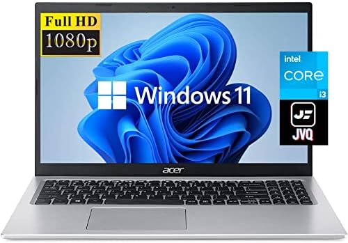 Acer 2022 mais novo Aspire 5 Slim 15,6 Laptop FHD, 11ª geração Intel Core i3-1115G4, 8GB DDR4 RAM, 128 GB SSD+500GB HDD, WIFI 6, USB-C, Webcam, HDMI, Windows 11s+Jvq MP