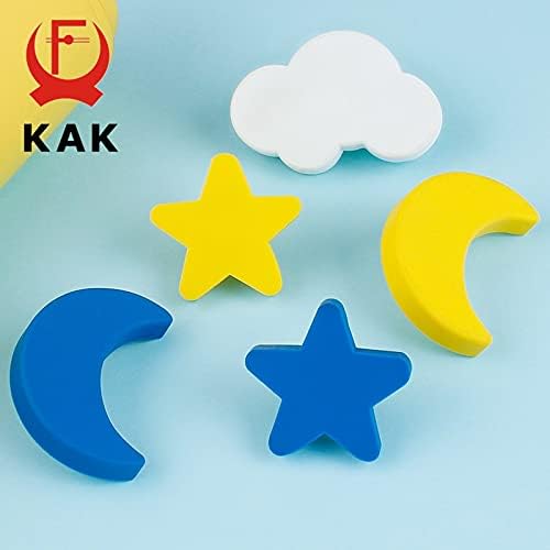 Kak Kids Kids Room Draws e lida com mobília de desenho animado da estrela da lua Móveis de desenho animado PVC Cloud Door Mutren