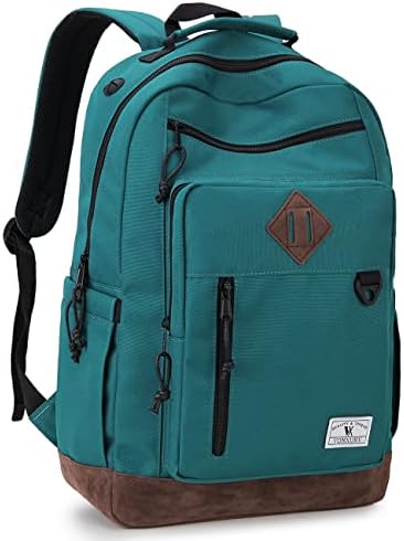 Mochila VX Vonxury para homens Mulheres, Livro leve com bolsos mulitiplos, mochila clássica de viagem resistente à água