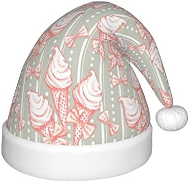 Xmas Sweets Padrão sem costura com sorvete de chapéu de Natal para crianças, clássico para suprimentos de festa de festival