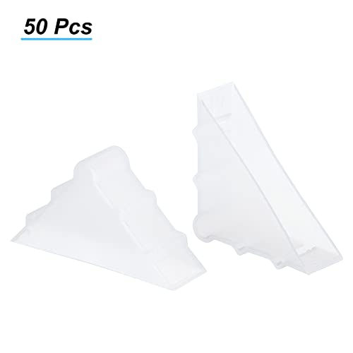 Triângulo de protetor de canto pp meccanidade 35x10mm para cerâmica, vidro, folhas de metal pacote branco de 50