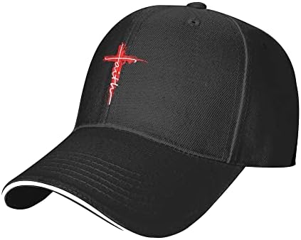 Faith Cross Cross Logo Unissex Baseball Cap for Men Women Christian Trucker Hats Cap para adolescentes adultos