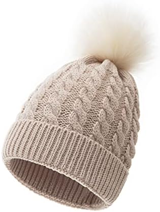 Kids Kids Faux Cap Boys Pom Hat forring Cotton Winter Hat Hat meninas