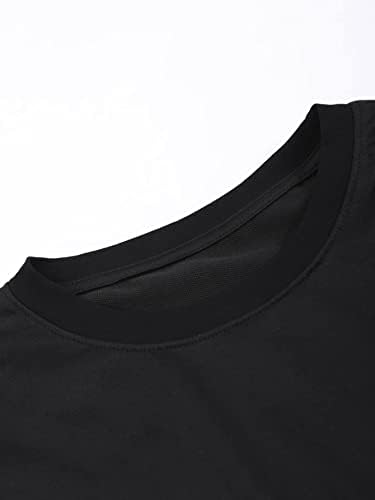 Gorglitter masculino masculino de impressão gráfica Camiseta de pescoço de manga curta Top casual