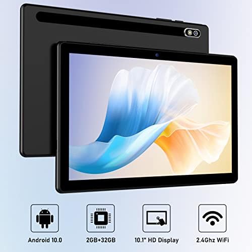 TPZ Tablet 10,1 polegadas, Android 10.0 OS, 32 GB ROM, expansão de 128 GB, certificação do Google GMS, Wi-Fi, tela