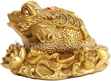 ZAMTAC Oriental chinês feng shui dinheiro sorte fortuna sorte bagua sapo sapo mascote Decoração Fatuagens estátua - mesa