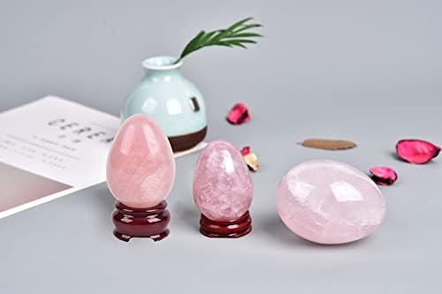 AMOYStone Natural Crystal Orange Moonstone Ball 71-80mm e ovo de quartzo rosa natural pequeno 1.8-2