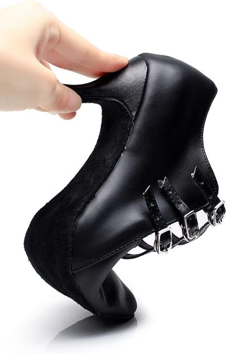 AOQUNFS Mulheres Sapatos de dança de salão de baile latino perto de sapatos de dança dos pés de dança personagem moderno tango salsa