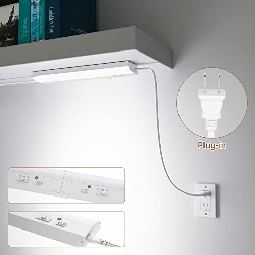 Pesuten LED sob iluminação de tarefas do gabinete para plug-in de cozinha Dimmível leve sob luz sob o armário 3 cor 3000k/4000k/5000k