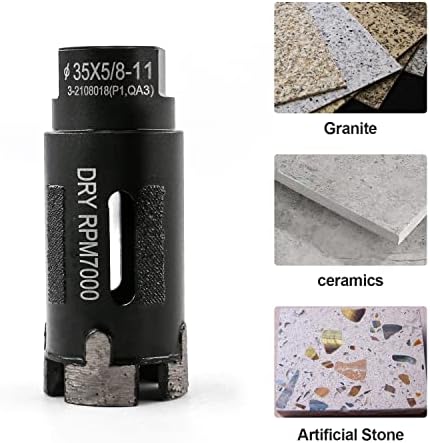 Broca de diamantes secos Brilhas para pedra de mármore de mármore de marmore de concreto de tijolo cerâmica 1-3/8inch
