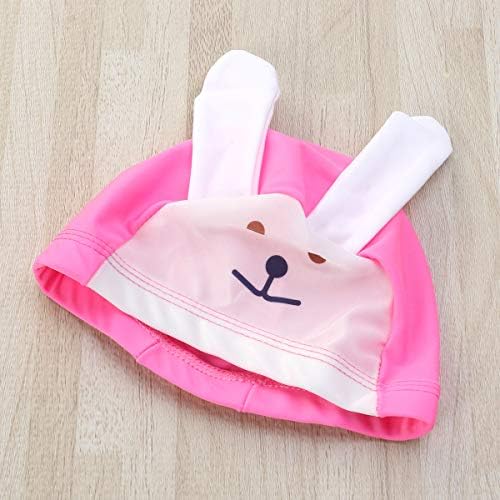 PretyZoom Rabbit Sating Hat de desenho animado fofo Baice de natação confortável para criança menina de alta elasticidade