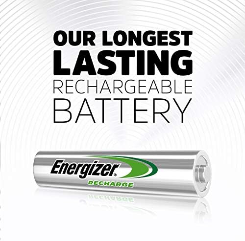 Baterias AAA recarregáveis ​​Energizer, Recarregue a Bateria Universal Triple uma bateria pré-carregada, 8 contagens e pilhas