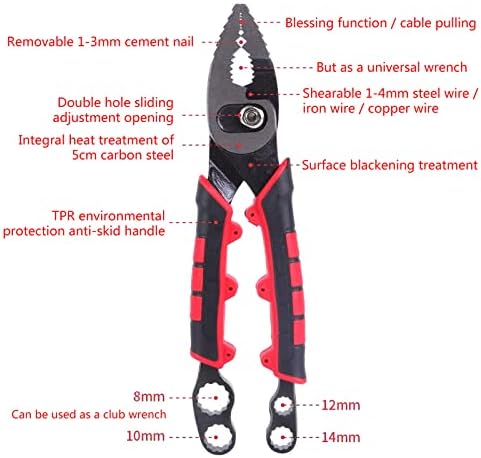 UNIG PULLING PLIER 8 PILH SLIP PLIER MULER MULTIFUNCIONAL MUIER com chave de ameixa para extração de parafuso de casa Piculadores