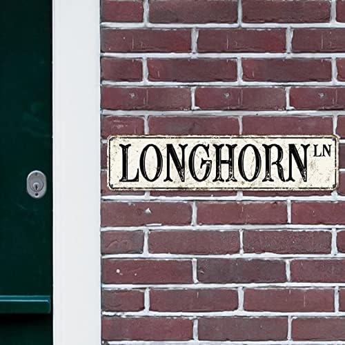 Longhorn Custom Street Sign Longhorn Metal Sign Vintage Decoração Longhorn Metal Tin Sign Farmhouse Metal Wall ART