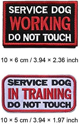 Patches de cães de 3 pacote com apoio de gancho e loop - Bordado bordado de moral militar tático - tags para colete de chicote de animais