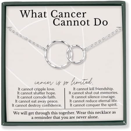 Hope Love Shine Colar para mulheres por coragem contra o câncer - Colares inspiradores de sobreviventes de jóias - presentes de câncer para amigos, mãe, filha, quimioterapia - Mensagem significativa