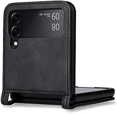 Caso de acessórios para telefone de couro fosco drxve para Samsung Galaxy Z Flip 4 5g Flip4 Flip 3 Flip3 Tampa dobrável sem