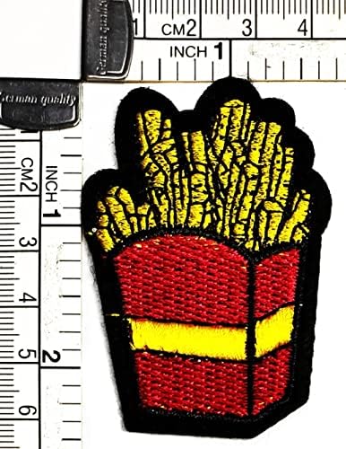 Kleenplus 3pcs. Adesivo francês adesivo fofo de fast -food bordado ferro de bordado em tecido Apliques de costura de costura de costura
