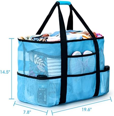 Bolsa de praia de Oschaurt, sacolas de praia extras grandes para mulheres à prova de areia à prova d'água, sacos de malha