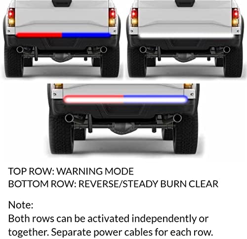 SpeedTech Lights Light LED Truck Tailgate Warning Light Bar com std reverso - Proférico do tempo sem perfuração - AVISO DE EMERGÊME