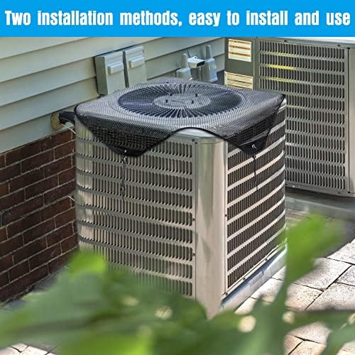 Cobertura do ar condicionado de malha para unidades externas, 32 x 32 polegadas de pó de malha superior para toda a temporada,