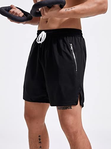 Treino esportivo masculino da Milumia Executando shorts casuais Shorts de verão Treinamento curto com bolsos com zíper