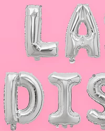 xo, Fetti Last Disco Foil Balloons - 16 , Silver | Decorações de festa de despedida de solleta, 70s, suprimentos de noiva,